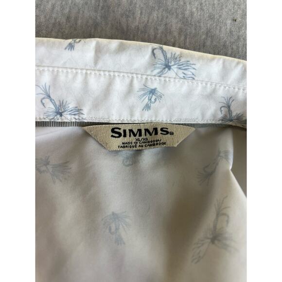 Simms women’s fly fishing pattern button up shirt XL quick dry upf lightweight - Picture 6 of 7